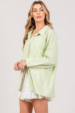 Load image into Gallery viewer, Sage Striped Button Up Long Sleeve Shirt
