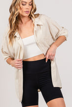 Load image into Gallery viewer, Taupe Striped Button Up Long Sleeve Shirt