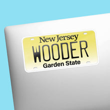 Load image into Gallery viewer, "Wooder" NJ License Plate Sticker