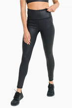 Load image into Gallery viewer, Black High Waist Foil Leggings