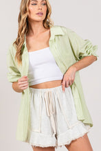 Load image into Gallery viewer, Sage Striped Button Up Long Sleeve Shirt