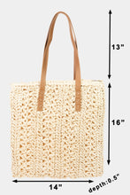 Load image into Gallery viewer, Straw Braided Tote Bag