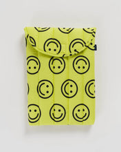 Load image into Gallery viewer, Puffy Laptop Sleeve 13"/14" - Yellow Happy