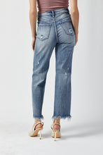 Load image into Gallery viewer, High Waist Raw Hem Straight Jeans