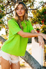 Load image into Gallery viewer, Texture Round Neck Short Sleeve Knit Top