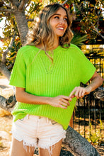 Load image into Gallery viewer, Texture Round Neck Short Sleeve Knit Top