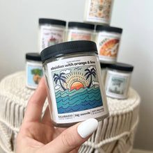 Load image into Gallery viewer, &quot;Sunny Days Ahead&quot; Obsidian with Orange &amp; Lime - Soy Candle