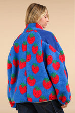 Load image into Gallery viewer, [Regular &amp; Plus Sizes] Berry Cozy Blue Sherpa Jacket