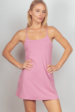 Load image into Gallery viewer, Mauve Sleeveless Active Tennis Dress with Unitard Liner