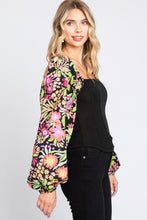 Load image into Gallery viewer, Black Floral Balloon Sleeve Blouse [S - 3X]