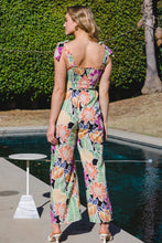 Load image into Gallery viewer, Black Floral Sleeveless Wide Leg Jumpsuit [S - 3X]