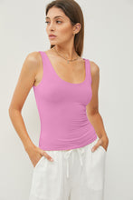 Load image into Gallery viewer, Raspberry Scoop Neck Wide Strap Tank