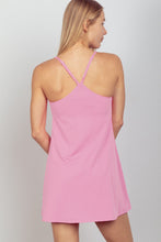 Load image into Gallery viewer, Mauve Sleeveless Active Tennis Dress with Unitard Liner