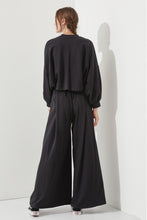 Load image into Gallery viewer, [PLUS] Black Terry Wide Leg Pants