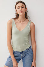 Load image into Gallery viewer, Sage V-Neck Wide Strap Tank