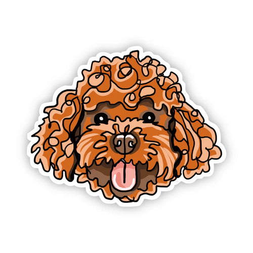 Golden Doodle Dog Sticker