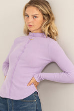 Load image into Gallery viewer, Ribbed High Neck Long Sleeve Top