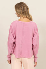 Load image into Gallery viewer, Dropped Shoulder Waffle Knit Top