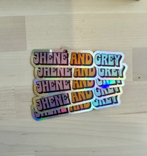 Load image into Gallery viewer, Jhene and Grey Text Logo Sticker