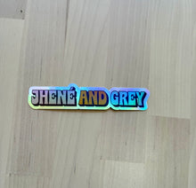 Load image into Gallery viewer, Jhene and Grey Text Logo Sticker