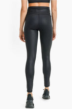 Load image into Gallery viewer, Black High Waist Foil Leggings