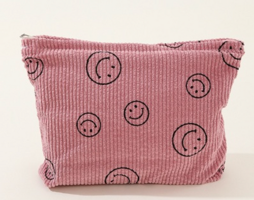 Corduroy Smiley Pouch