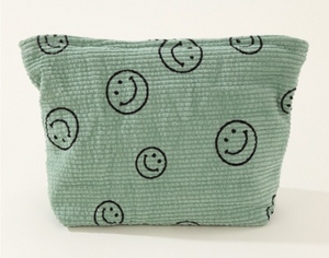 Corduroy Smiley Pouch