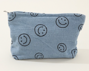 Corduroy Smiley Pouch