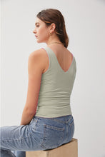 Load image into Gallery viewer, Sage V-Neck Wide Strap Tank