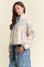Load image into Gallery viewer, Floral Print Sherpa Pullover