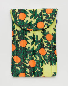 Puffy Laptop Sleeve 16" - Orange Tree