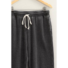 Load image into Gallery viewer, Washed Black Drawstring Lounge Joggers