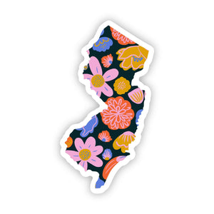 New Jersey Colorful Flower Sticker
