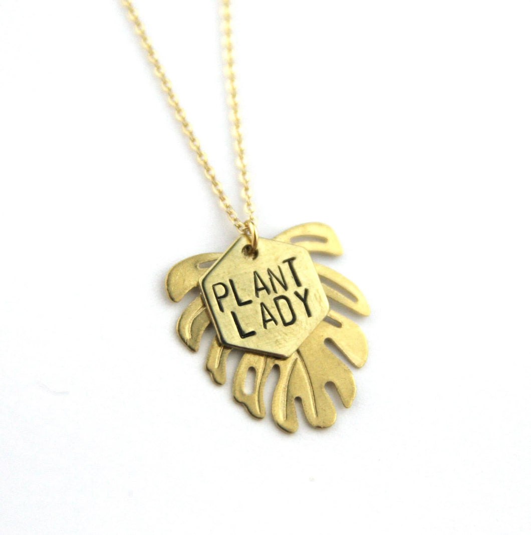 *FINAL SALE* Plant Lady Hexagon with Monstera Leaf