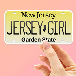 "Jersey Girl" Bumper Sticker, NJ License Plate Decal