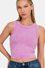 Load image into Gallery viewer, Ribbed Round Neck Cropped Tank