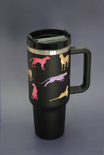 Load image into Gallery viewer, 40oz Stainless Steel Tumbler in Black/Rainbow Cheetah
