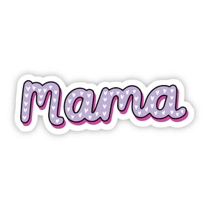 "Mama" Purple Mini Hearts Sticker