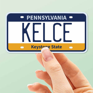 "Kelce" Pennsylvania License Plate Sticker