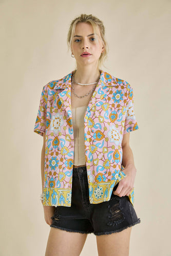*FINAL SALE* Floral Print Pajama-Style Top