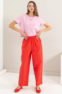 Round Neck Cropped T-Shirt