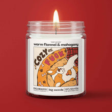 Load image into Gallery viewer, &quot;Cozy as Fuck&quot; warm flannel &amp; mahogany -  Luxury Soy Candle