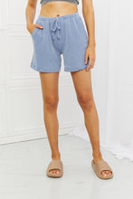 Load image into Gallery viewer, Ice Blue Ribbed Lounge Shorts