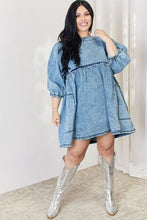 Load image into Gallery viewer, Oversized Denim Babydoll Dress