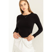 Load image into Gallery viewer, Long Sleeve Round Hem Top