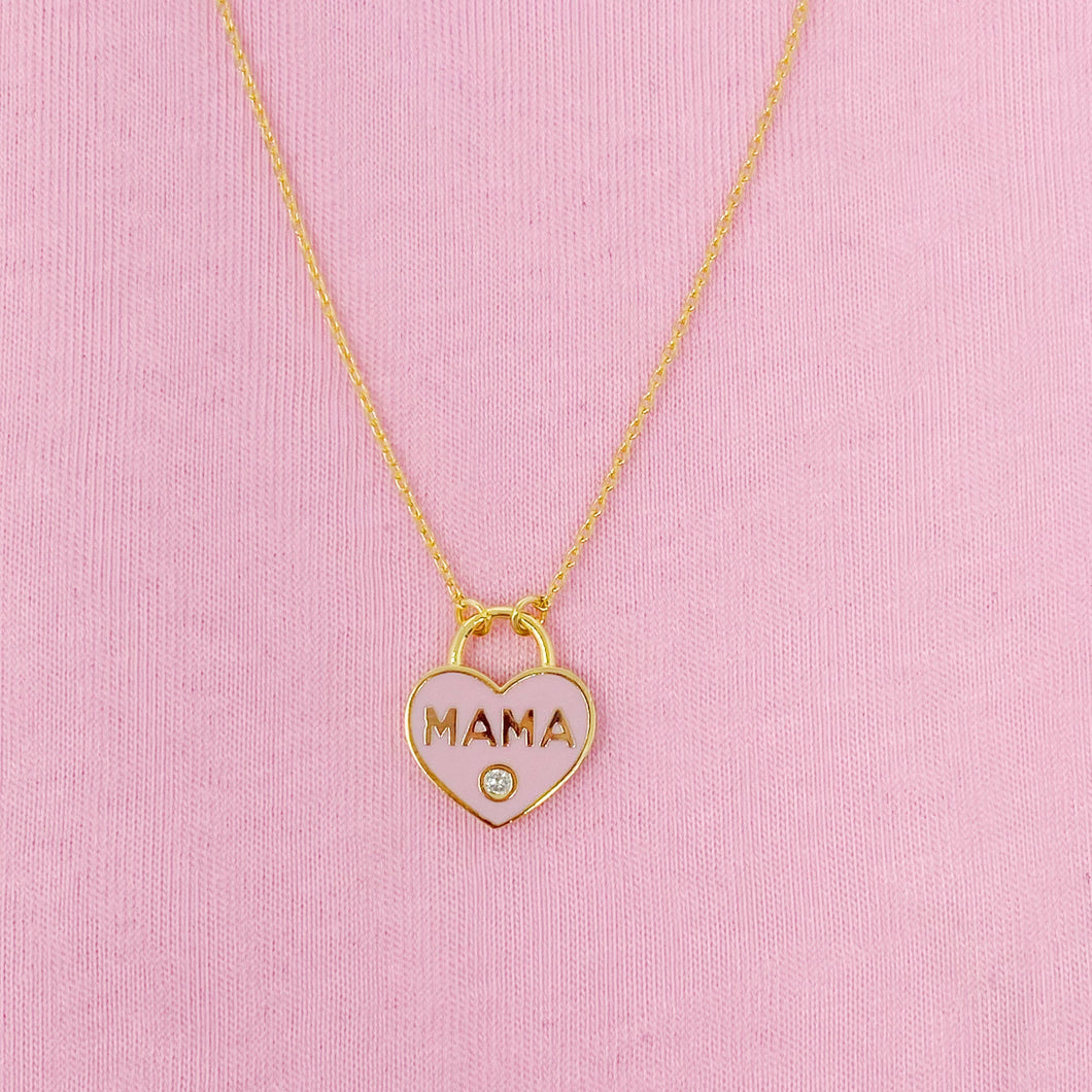 Pink Locket Mama Necklace