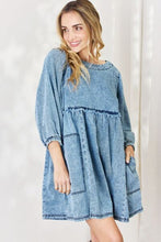 Load image into Gallery viewer, Oversized Denim Babydoll Dress