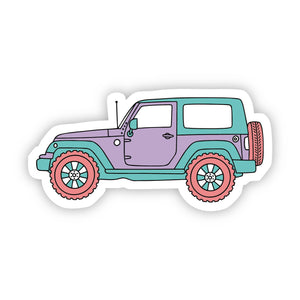 Multicolor Side Jeep Aesthetic Sticker