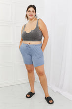 Load image into Gallery viewer, Ice Blue Ribbed Lounge Shorts